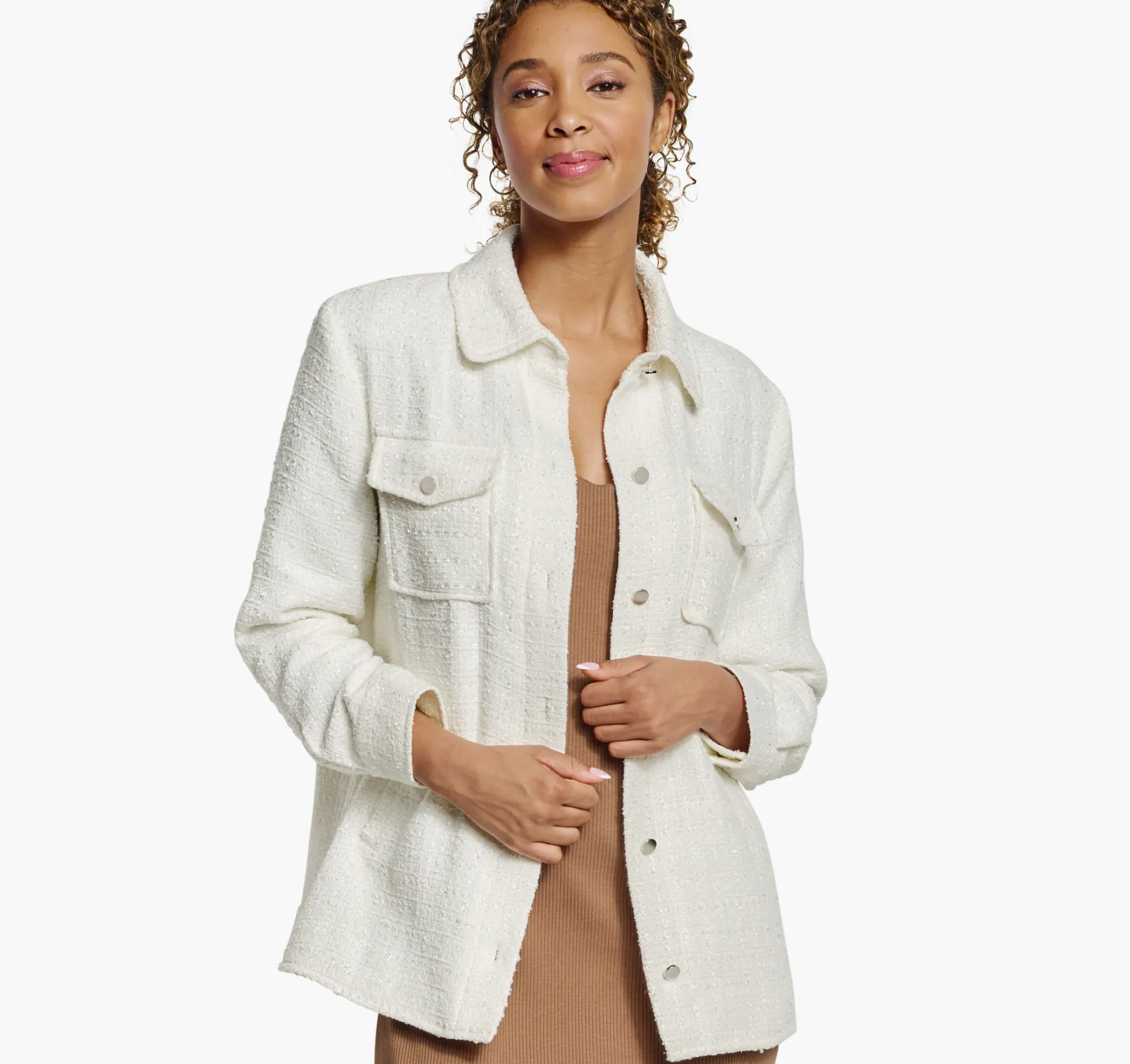 Boucle Shirt Jacket