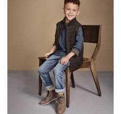Boys Antiqued Cotton Vest