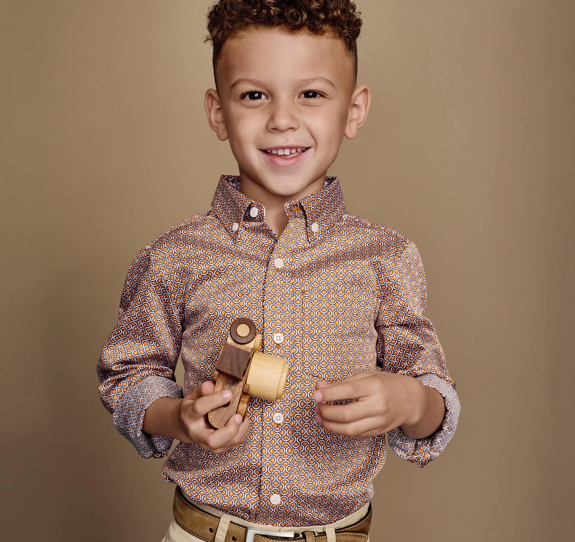 Boys Long-Sleeve Print Shirt