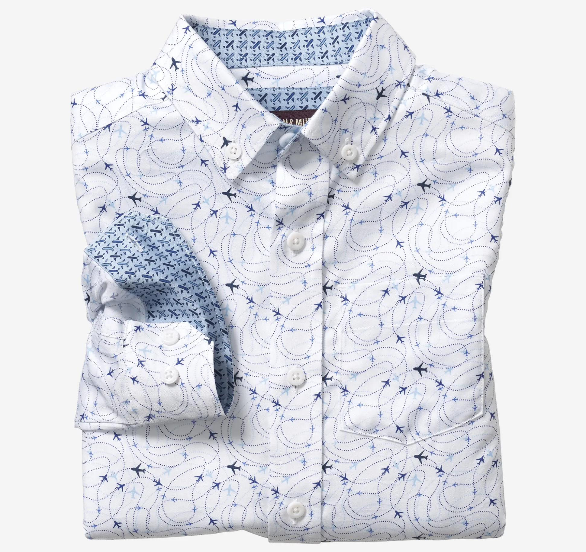 Boys Long-Sleeve Print Shirt