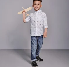 Boys Long-Sleeve Print Shirt
