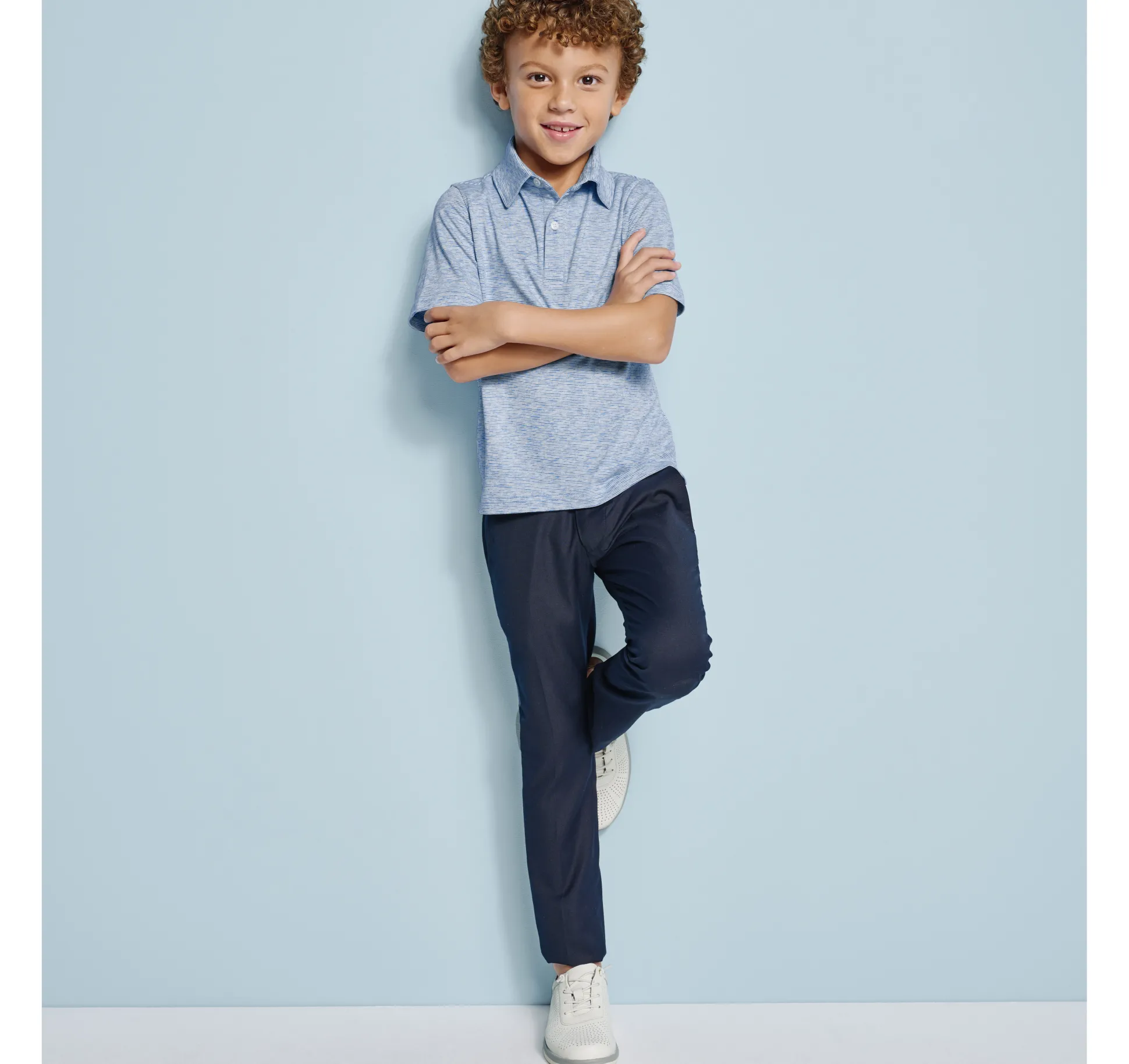 Boys Micro Stripe Polo