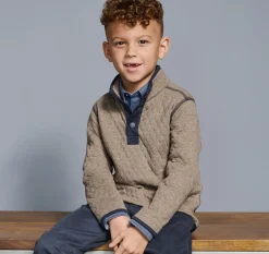 Boys Quilted Quarter Snap
