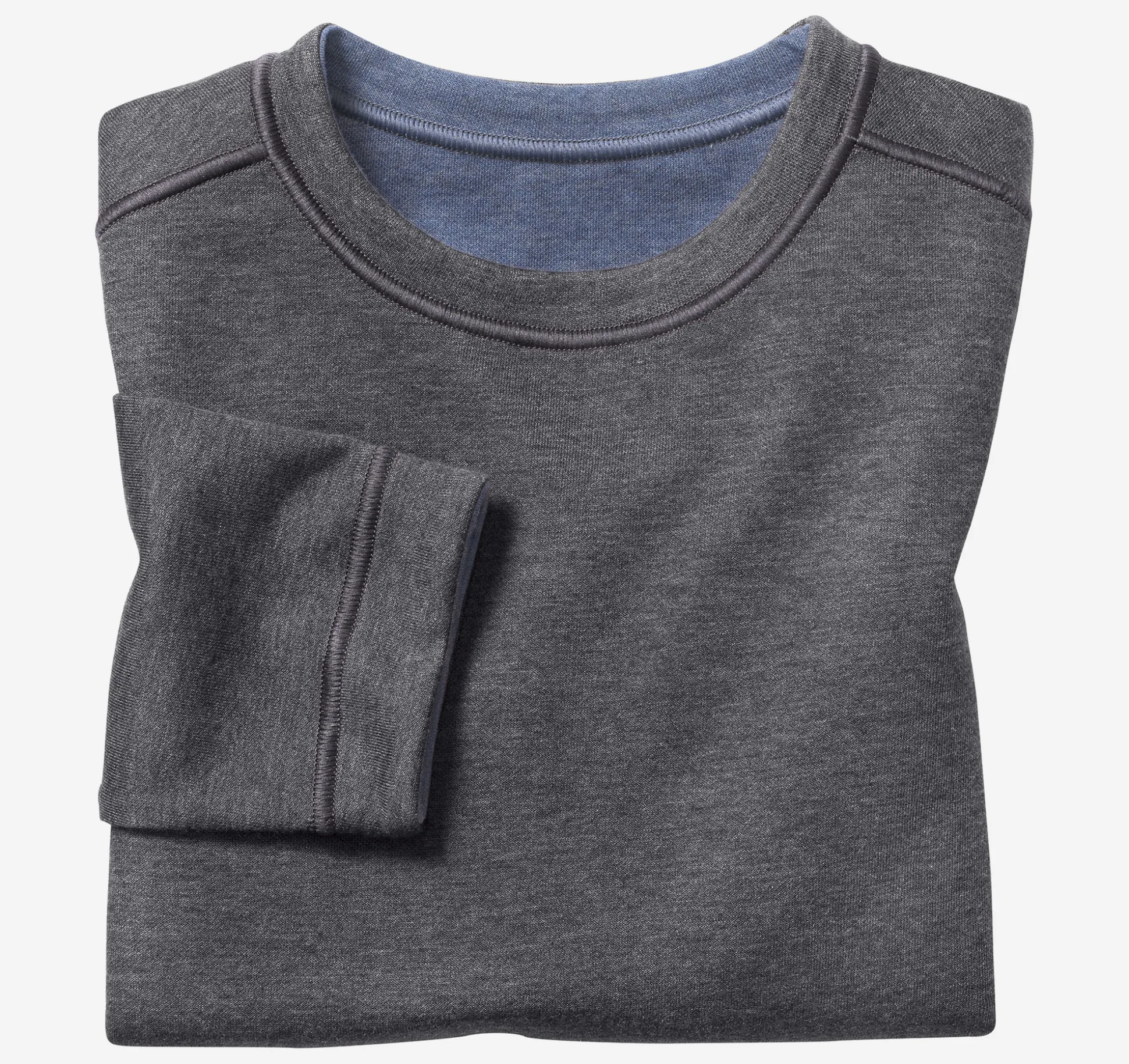 Boys Reversible Solid Crewneck