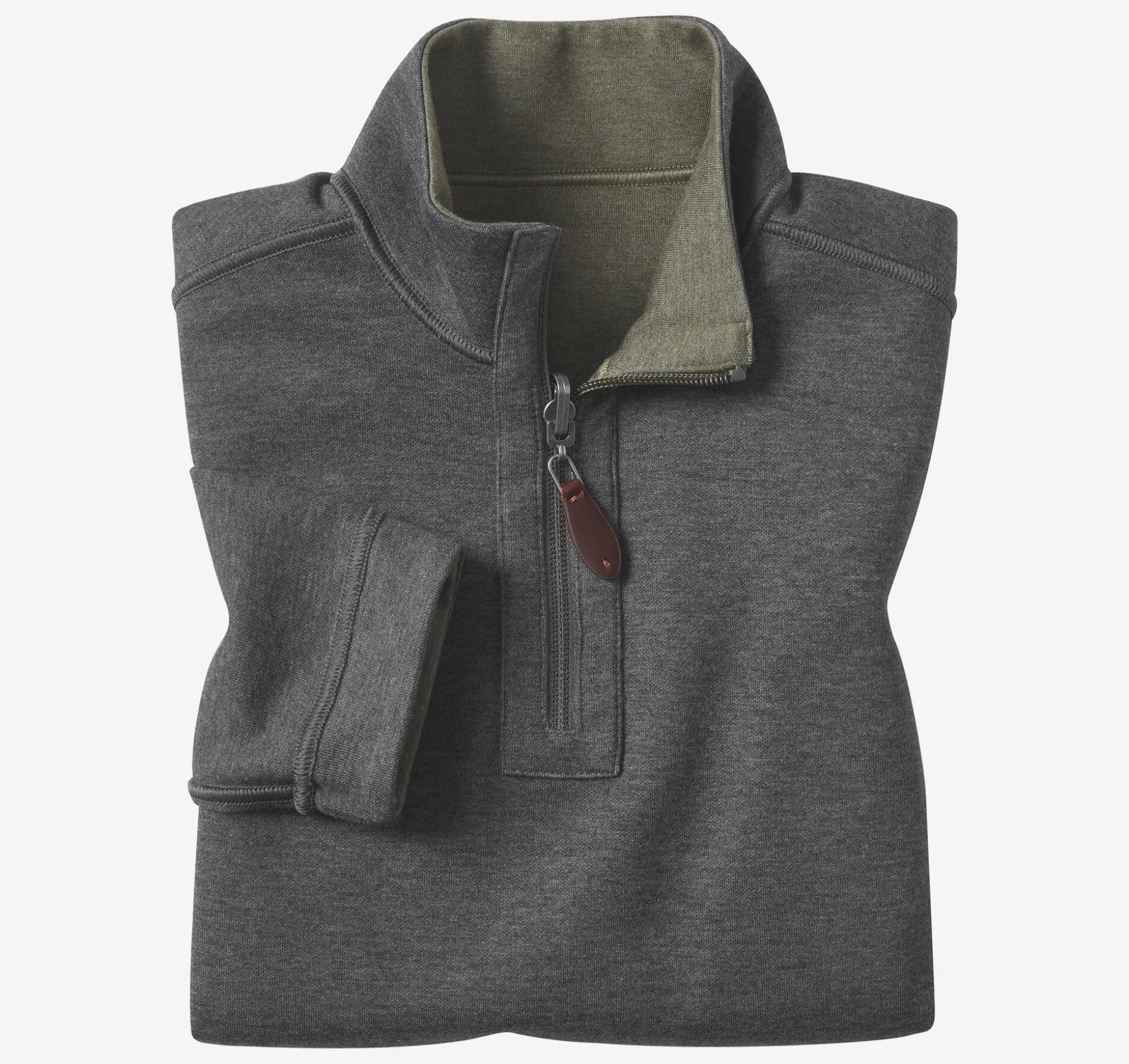 Boys Reversible Solid Quarter Zip