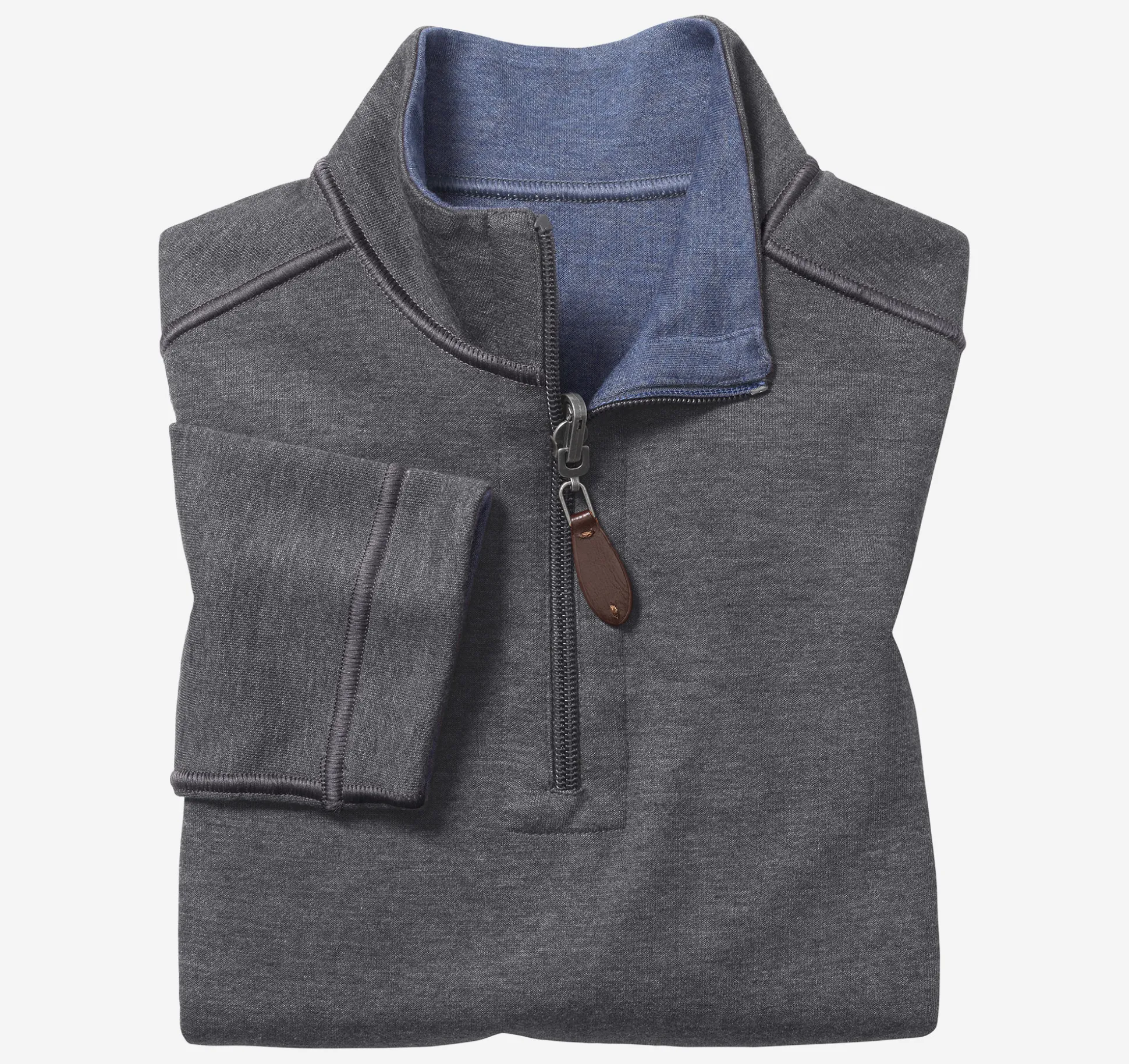 Boys Reversible Solid Quarter Zip