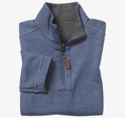 Boys Reversible Solid Quarter Zip