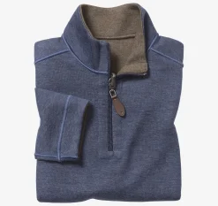 Boys Reversible Solid Quarter Zip