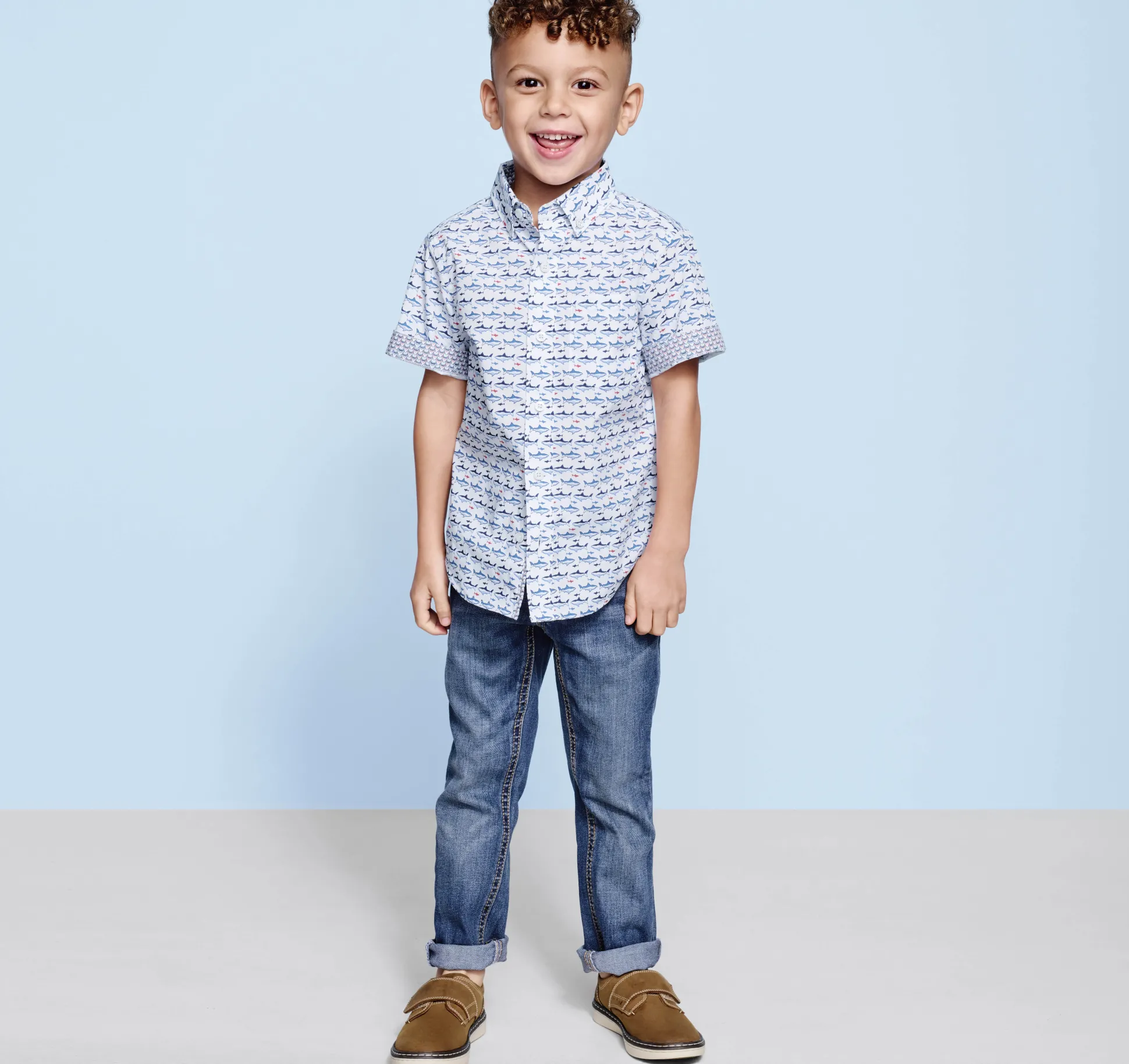 Boys Short-Sleeve Printed Shirt