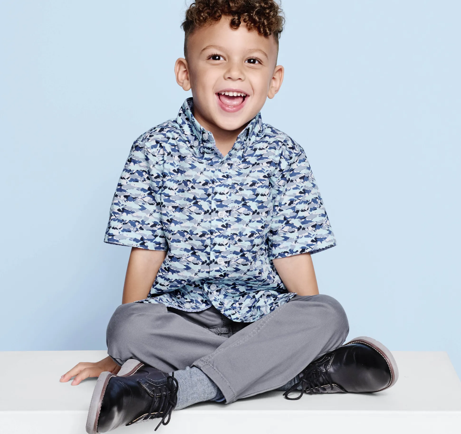Boys Short-Sleeve Printed Shirt