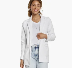 Crinkle Knit Jacquard Blazer