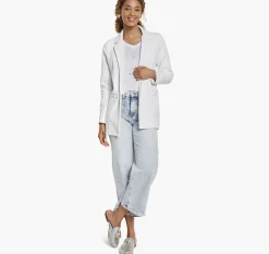 Crinkle Knit Jacquard Blazer