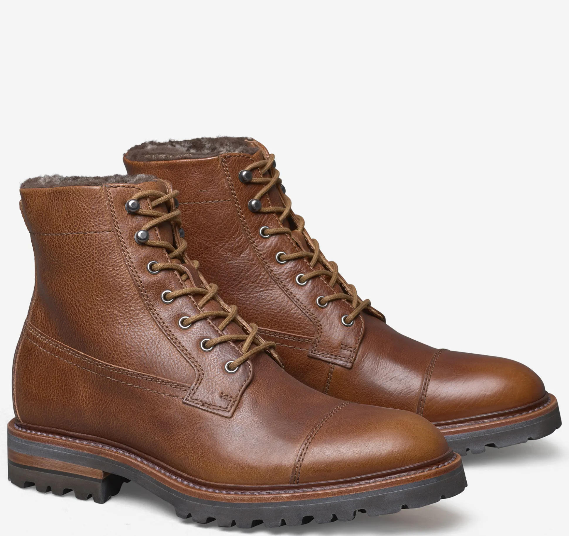 Dudley Lug Cap Toe Shearling Boot