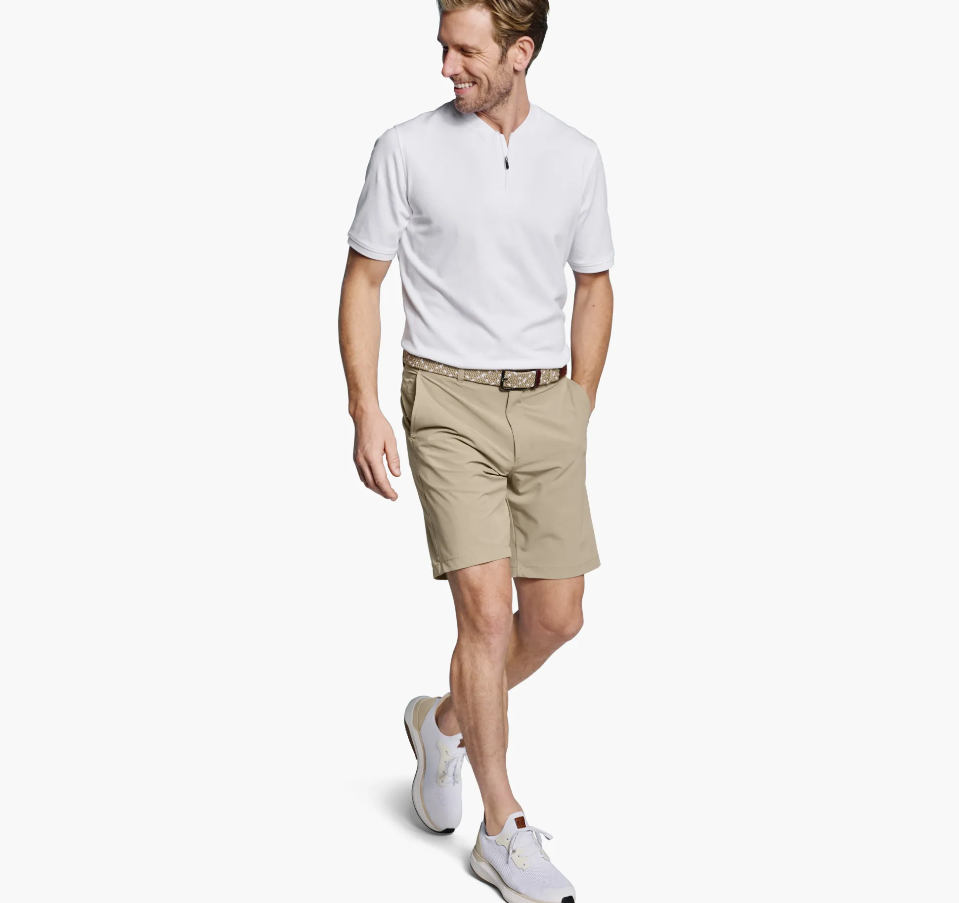 Jacquard Zip Polo