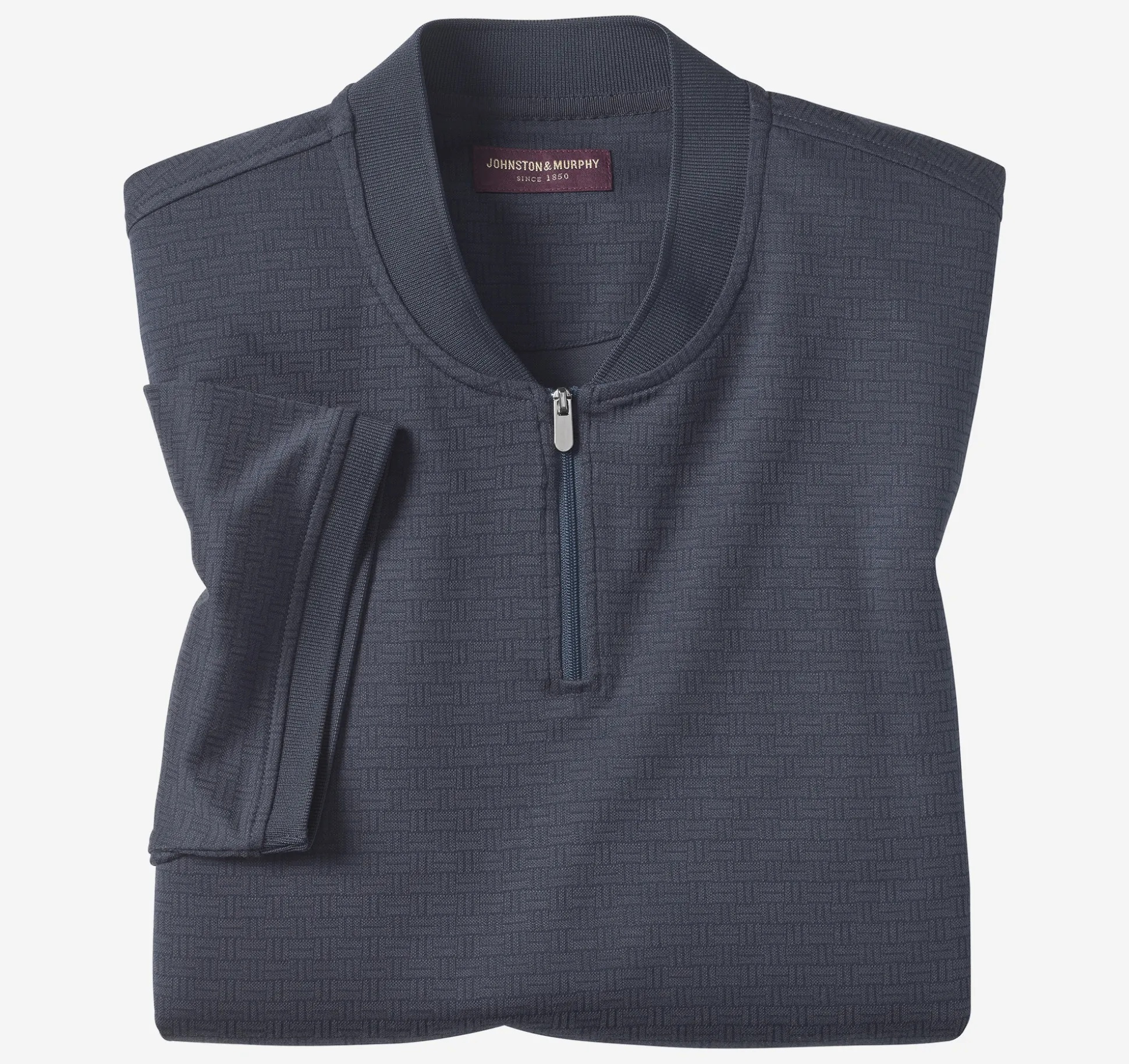 Jacquard Zip Polo