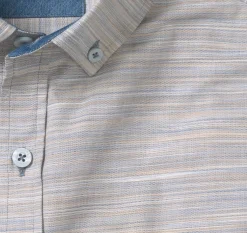 Long-Sleeve Twill Checked Shirt