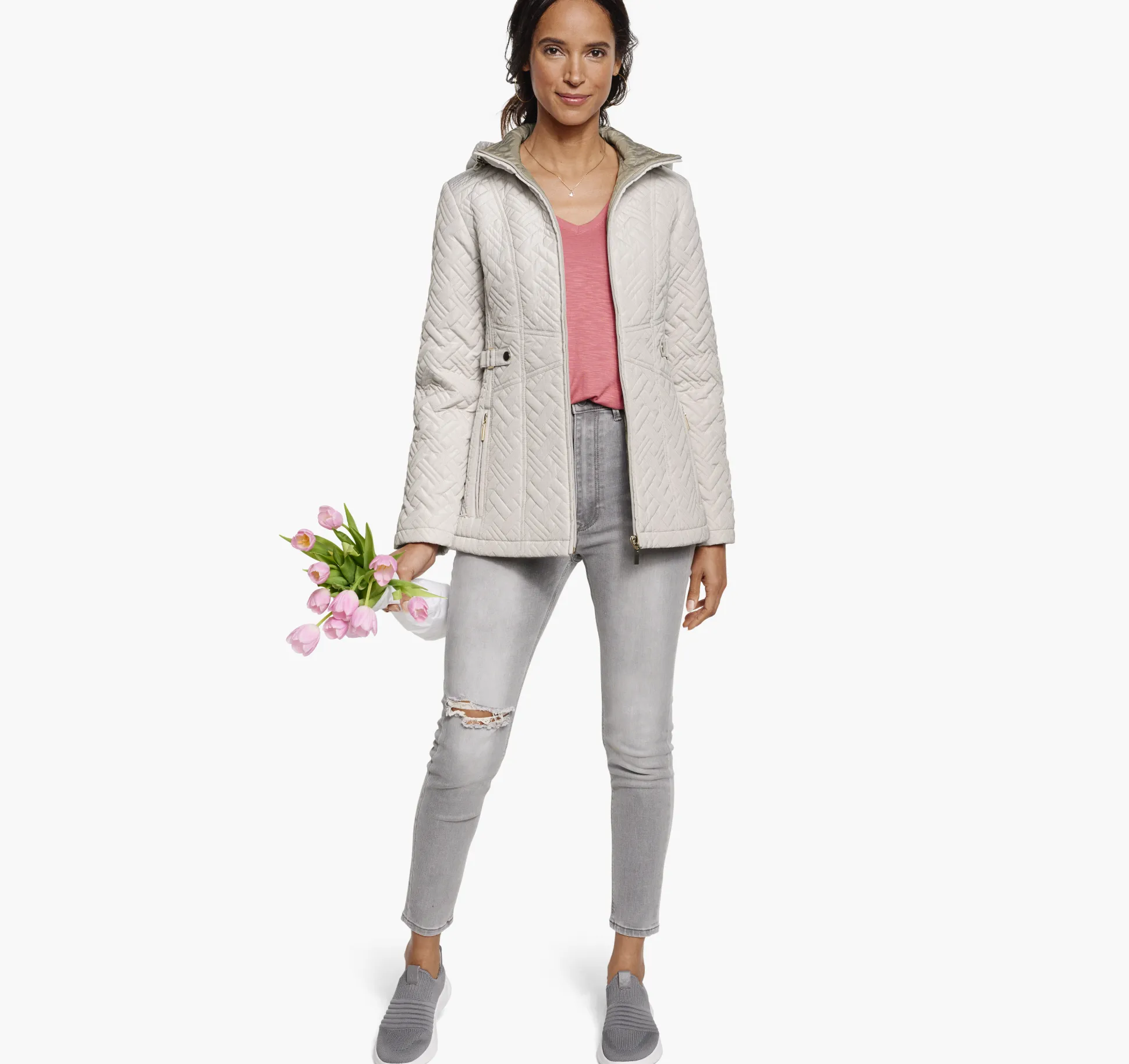 Mixed Quilted Jacket