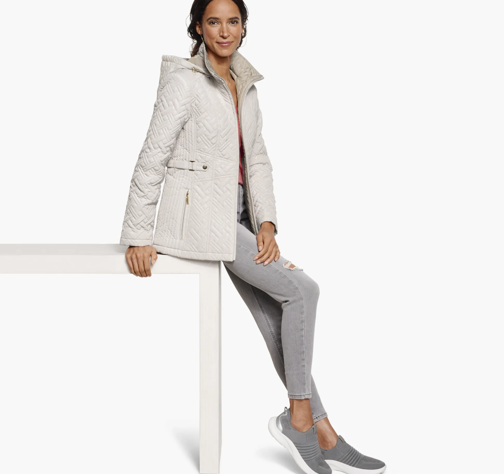 Mixed Quilted Jacket