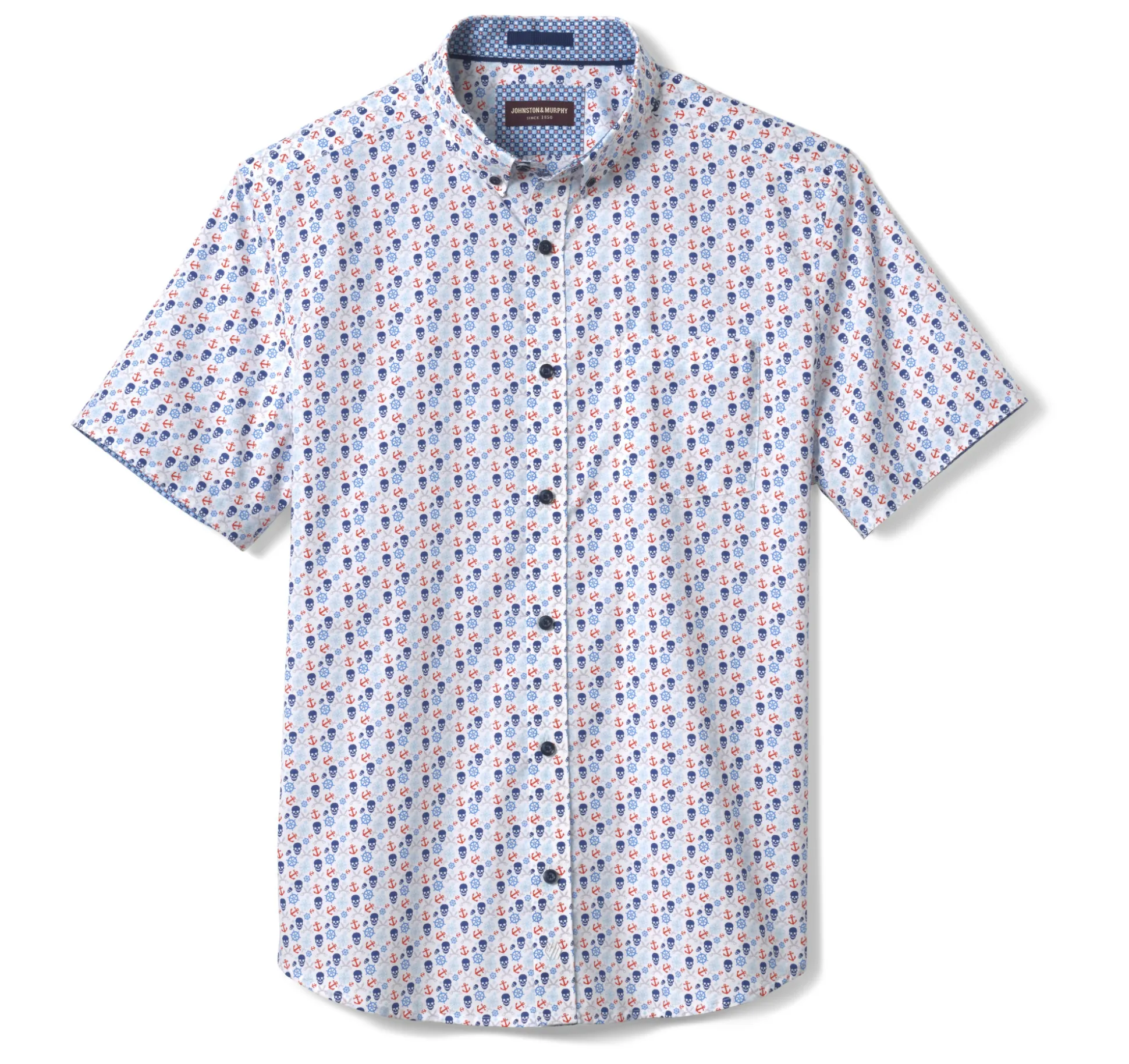 Printed Cotton Short-Sleeve Shirt