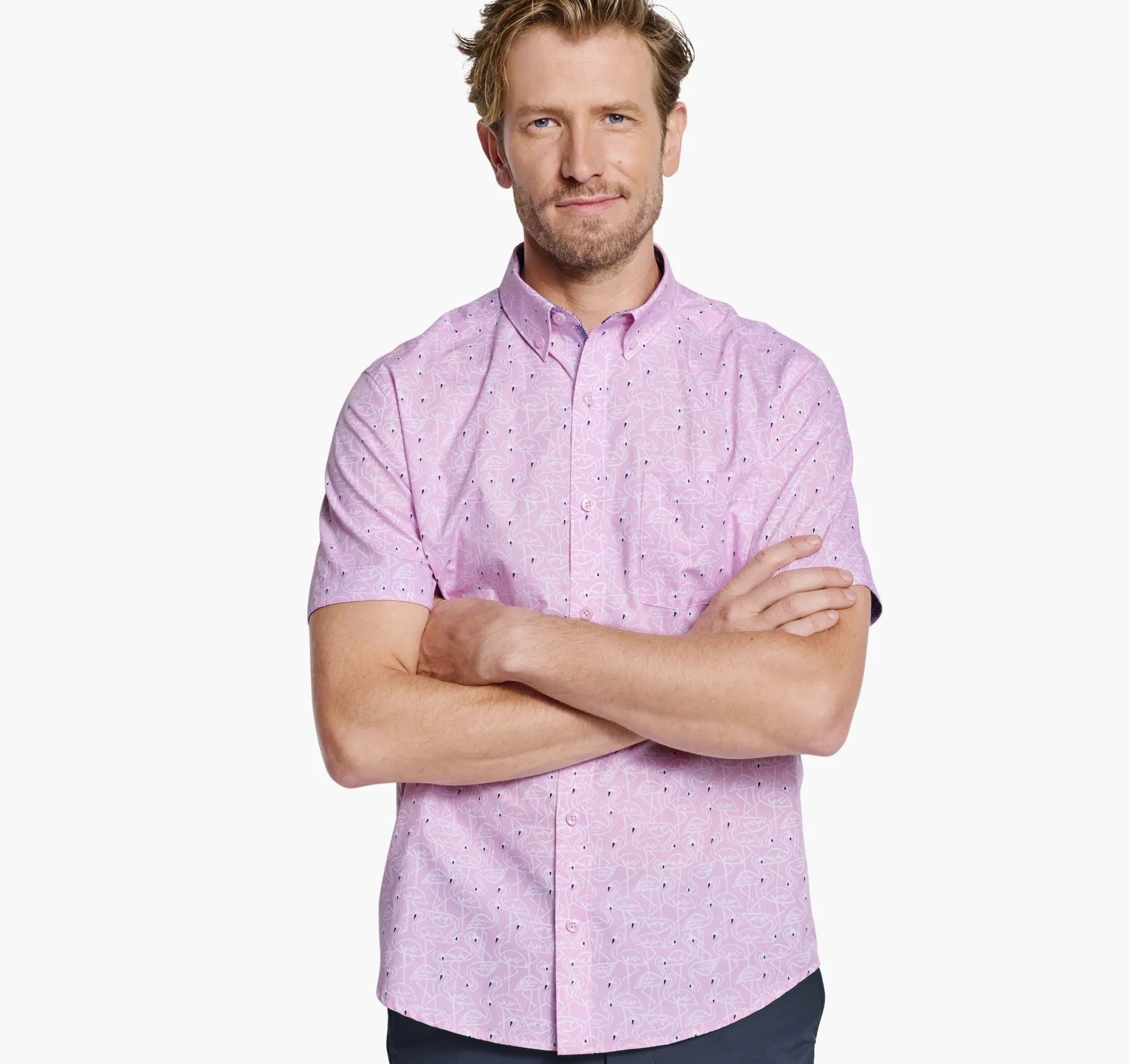 Printed Cotton Short-Sleeve Shirt