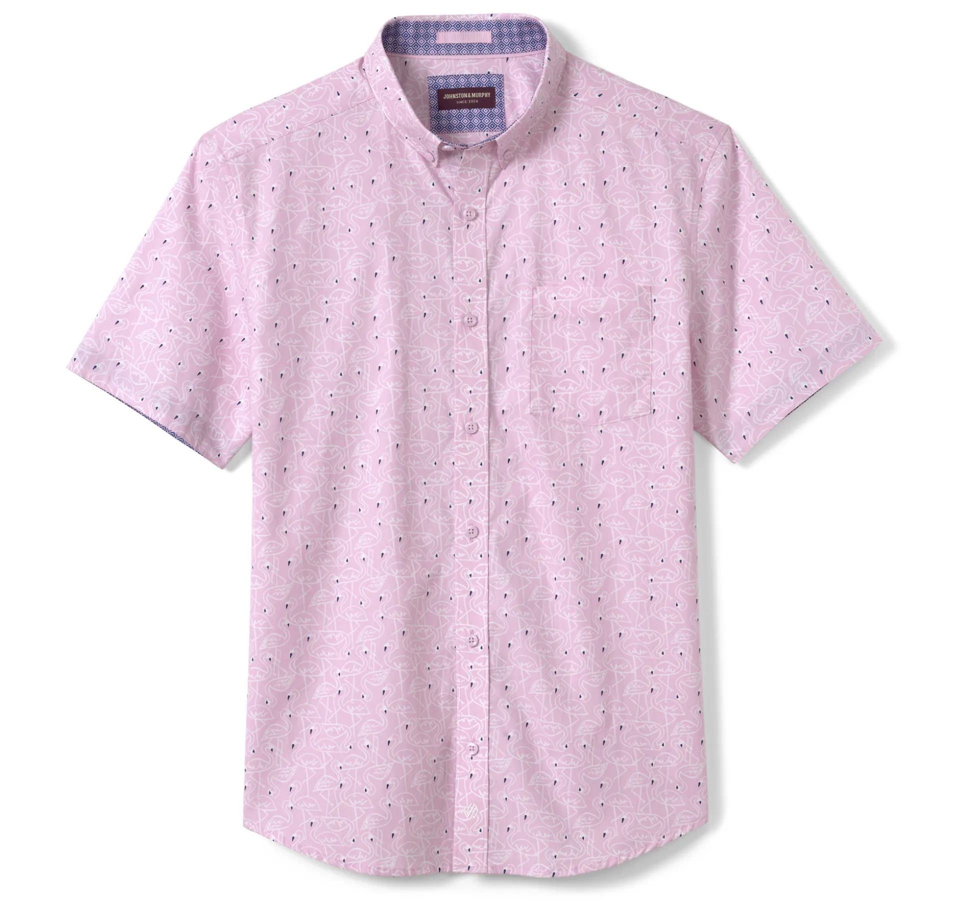 Printed Cotton Short-Sleeve Shirt