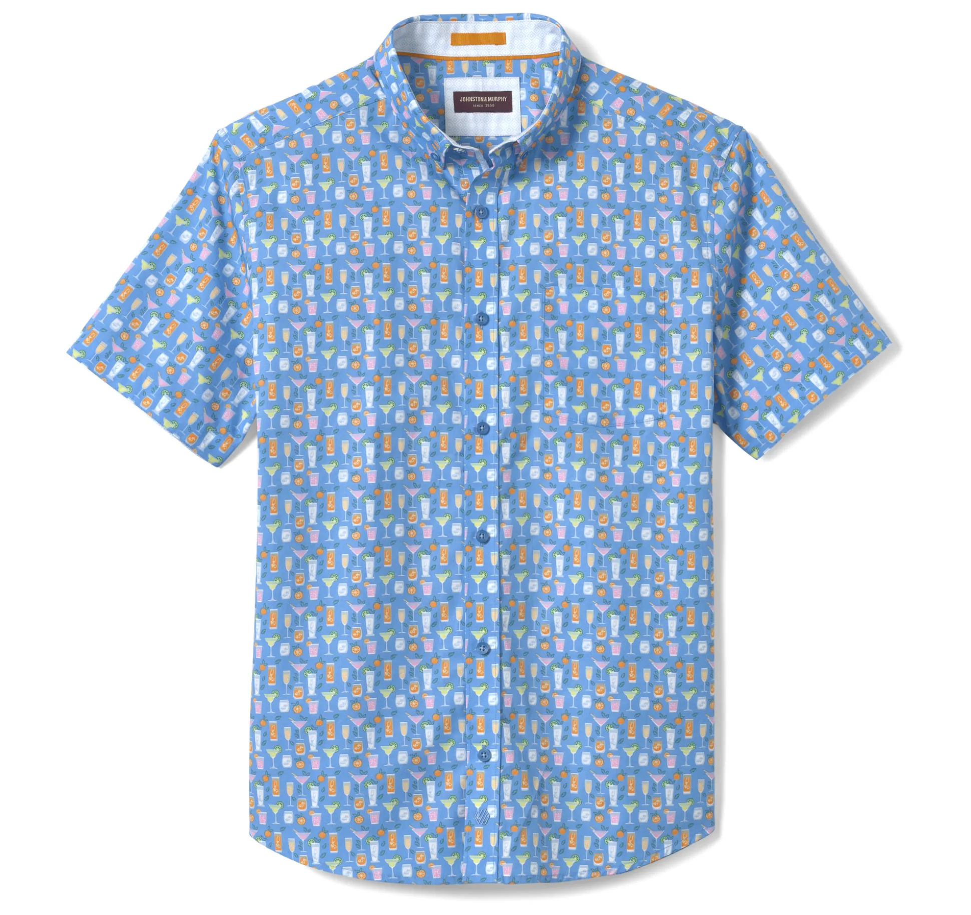 Printed Cotton Short-Sleeve Shirt