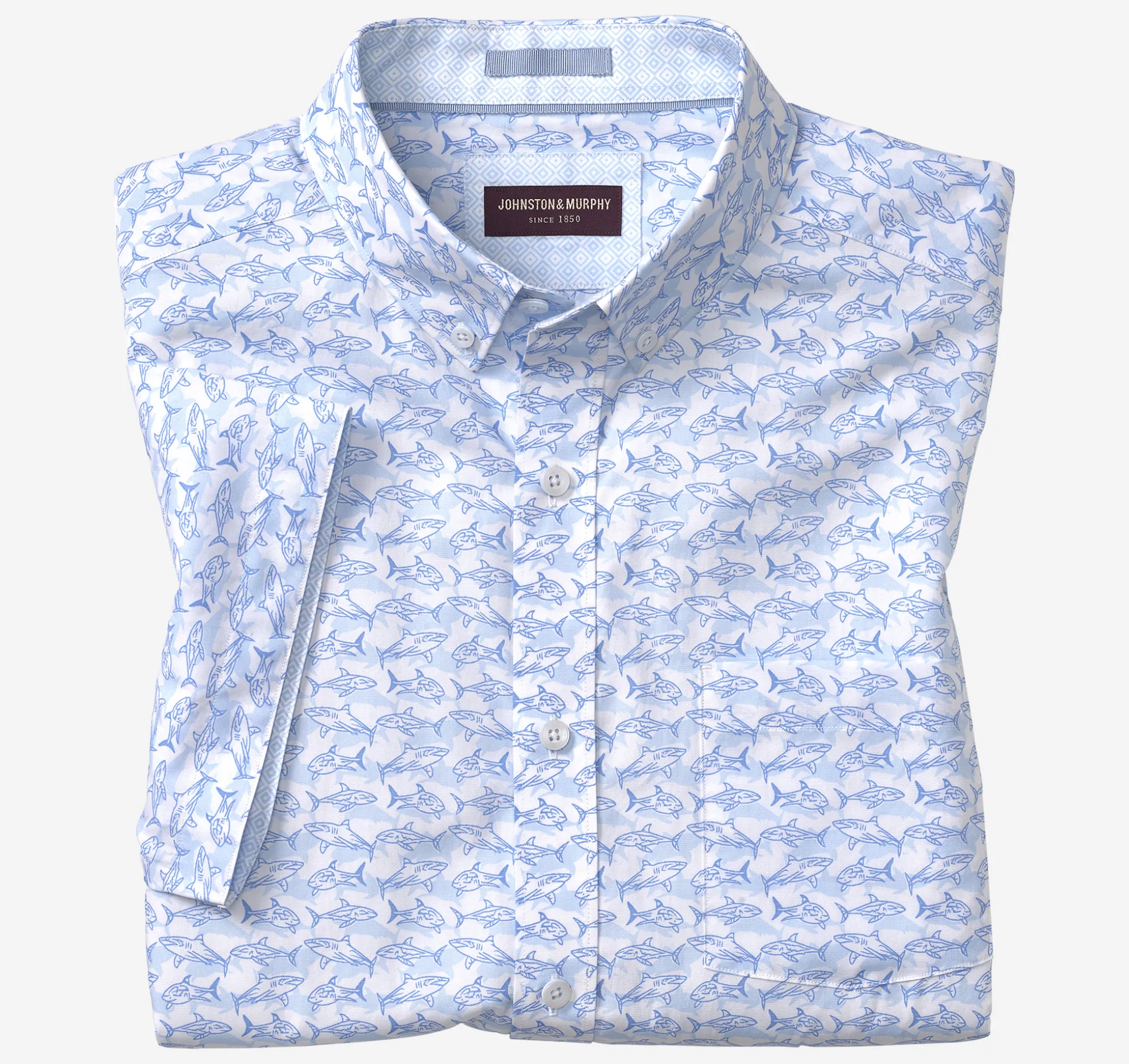 Printed Cotton Short-Sleeve Shirt