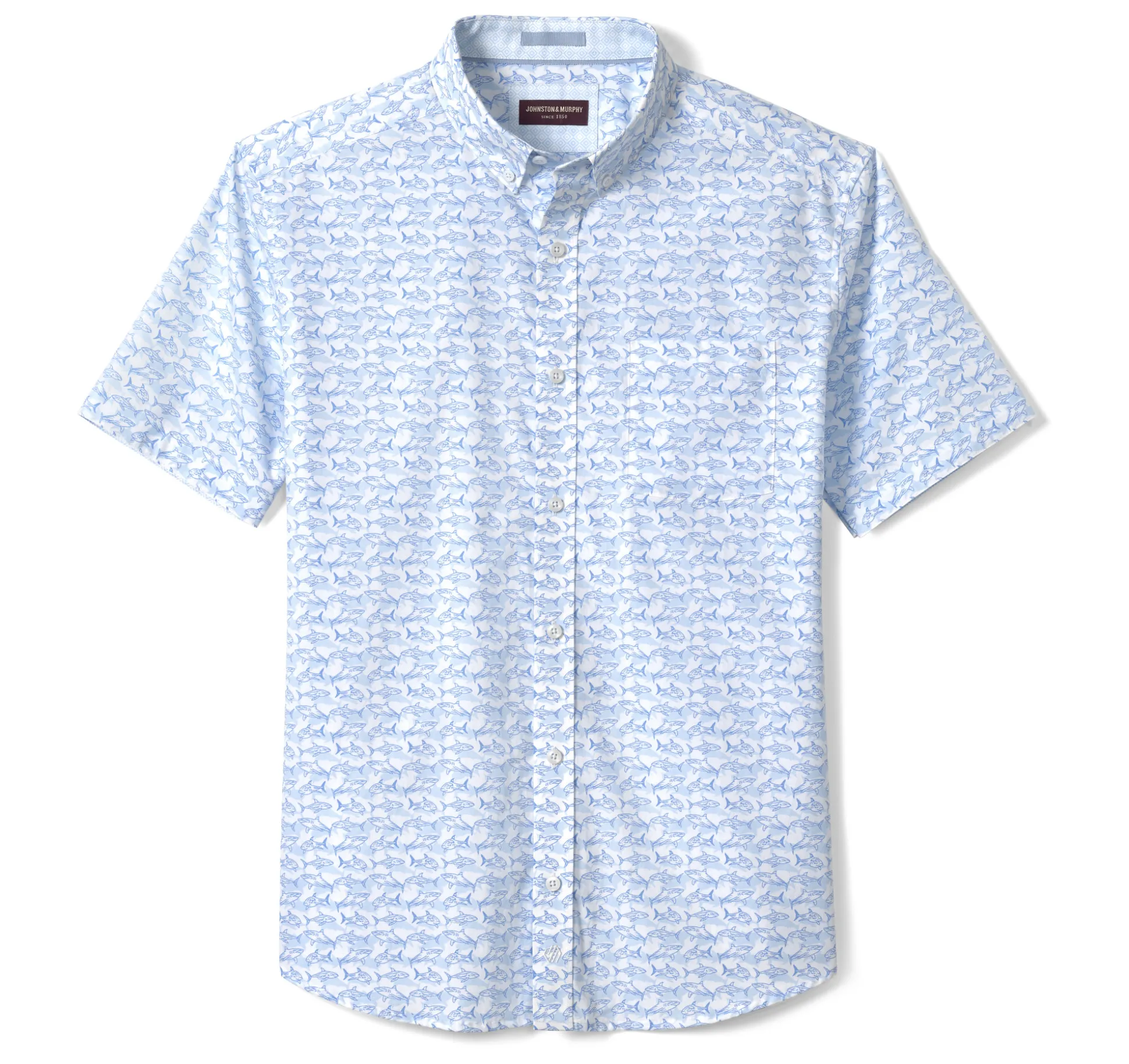 Printed Cotton Short-Sleeve Shirt