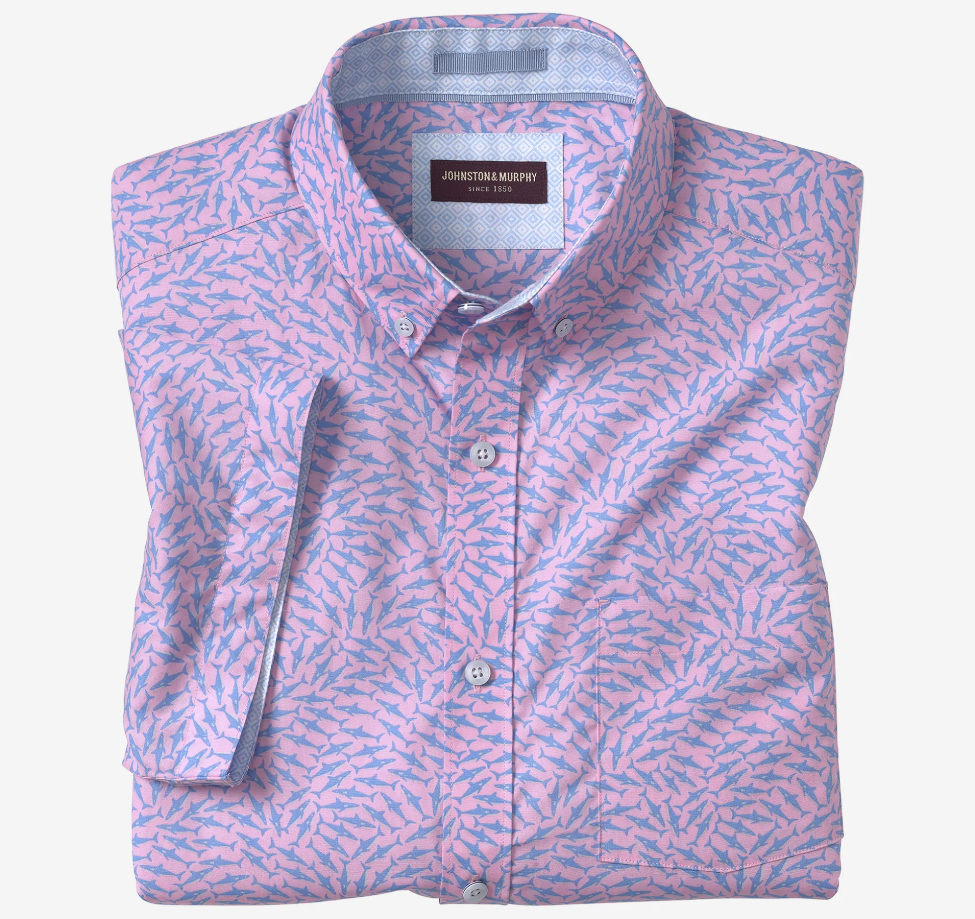 Printed Cotton Short-Sleeve Shirt