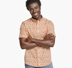 Printed Cotton Short-Sleeve Shirt