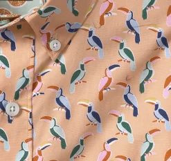 Printed Cotton Short-Sleeve Shirt