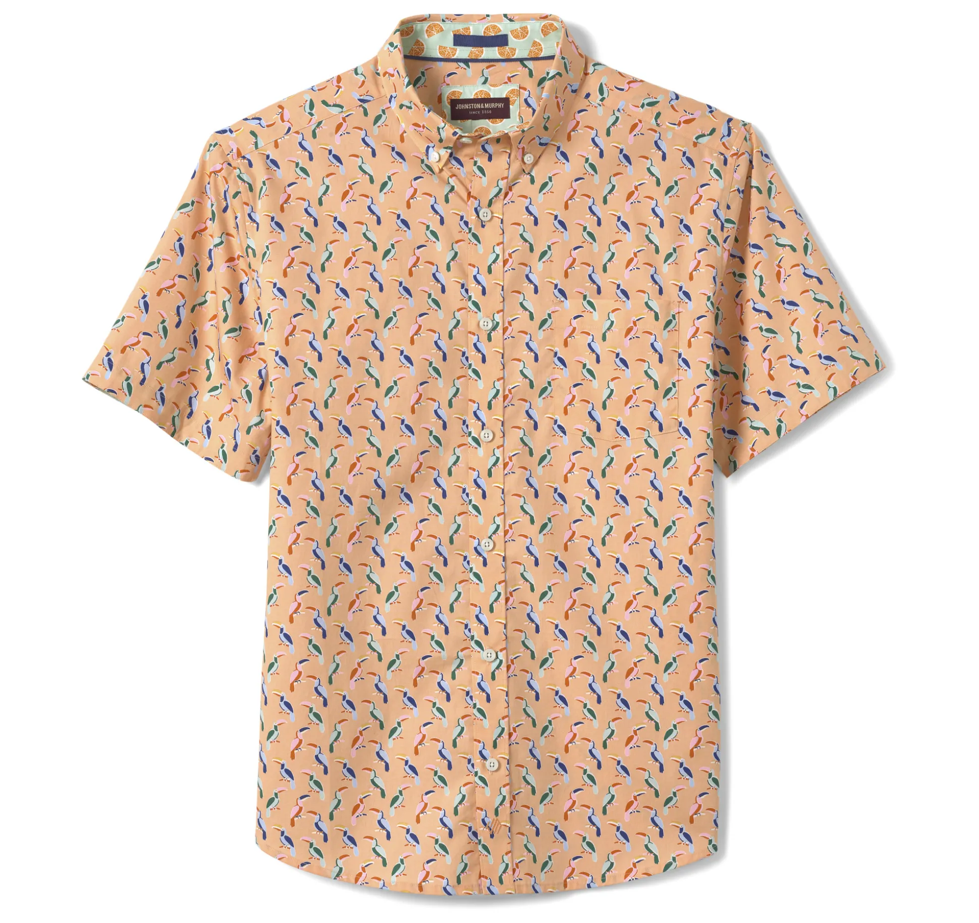Printed Cotton Short-Sleeve Shirt