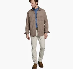 Quilted Snap-Front Knit
