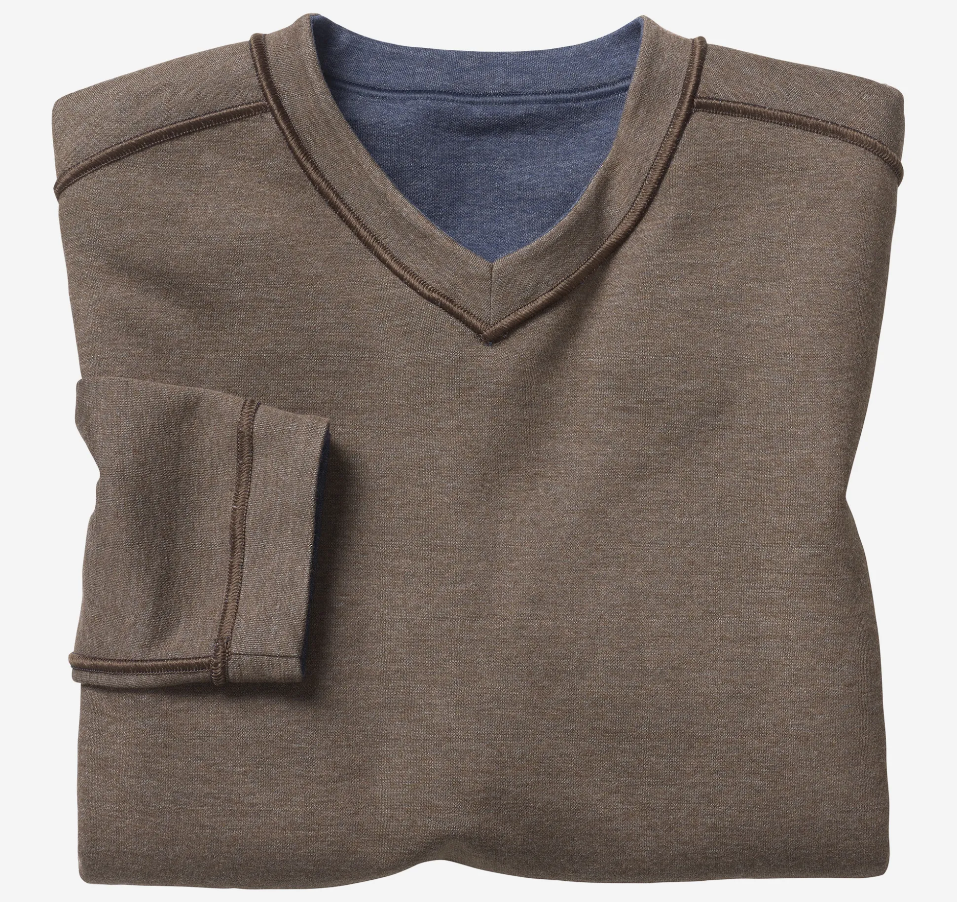 Reversible Long-Sleeve V-Neck