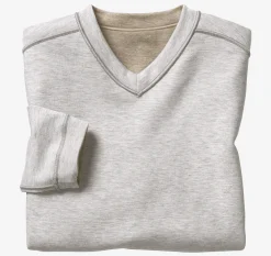 Reversible Long-Sleeve V-Neck