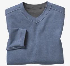Reversible Long-Sleeve V-Neck