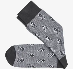 Skull Pindot Socks