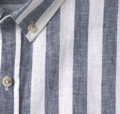 Stripe Linen-Blend Shirt