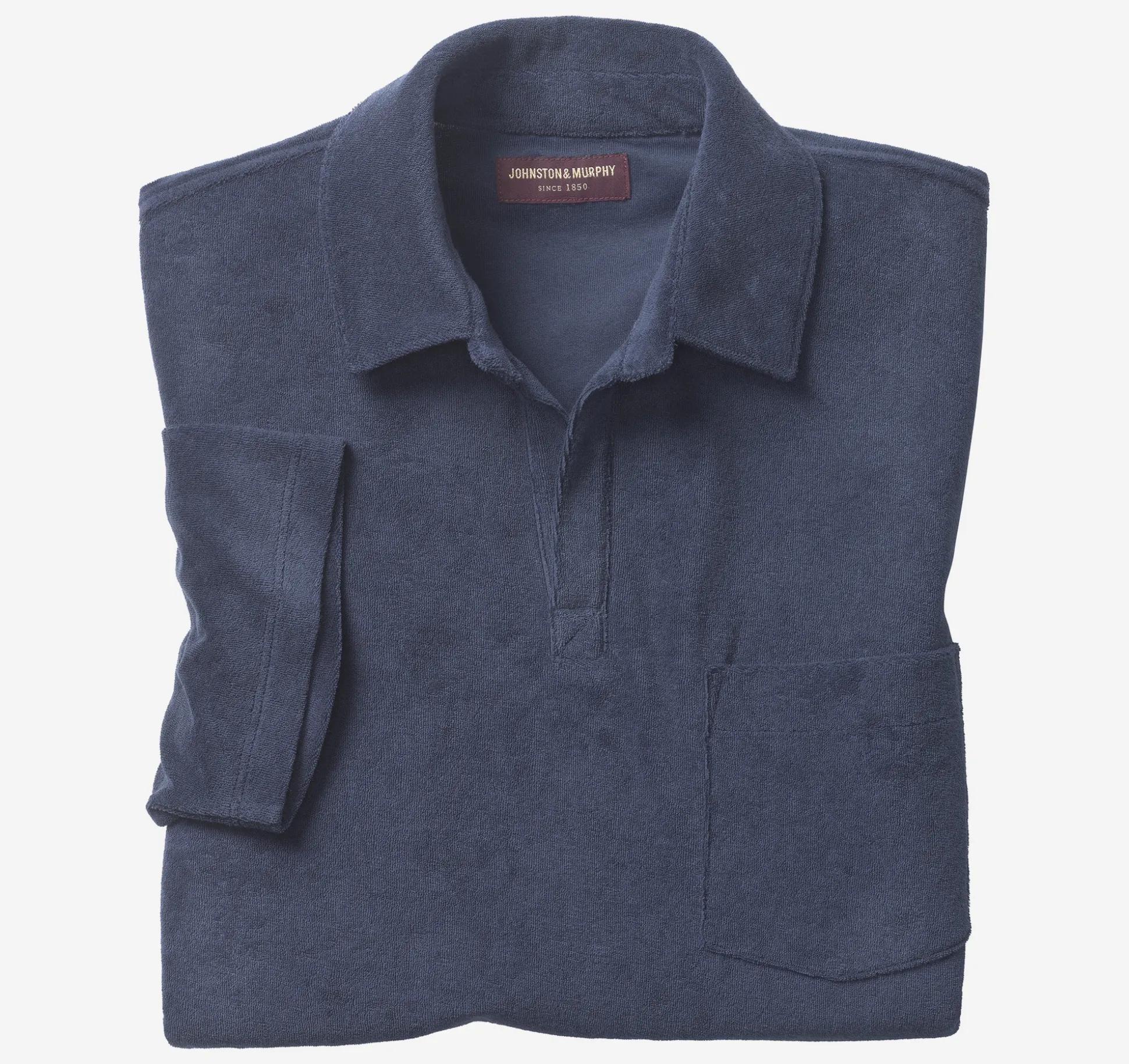 Terry Open Collar Polo