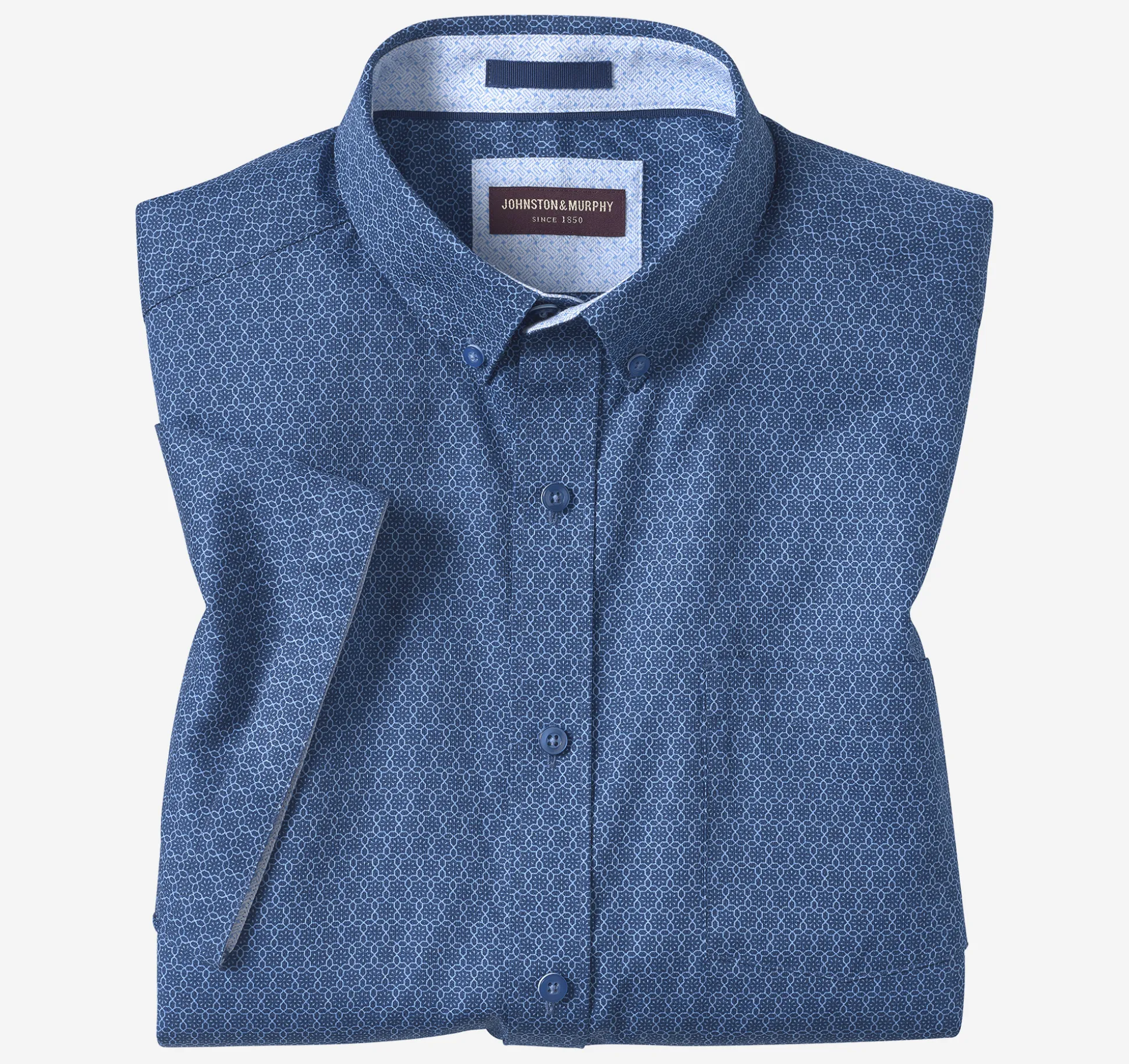Textured Cotton Short-Sleeve Shirt
