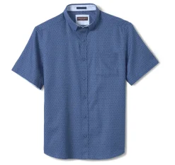 Textured Cotton Short-Sleeve Shirt