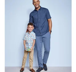 Textured Cotton Short-Sleeve Shirt