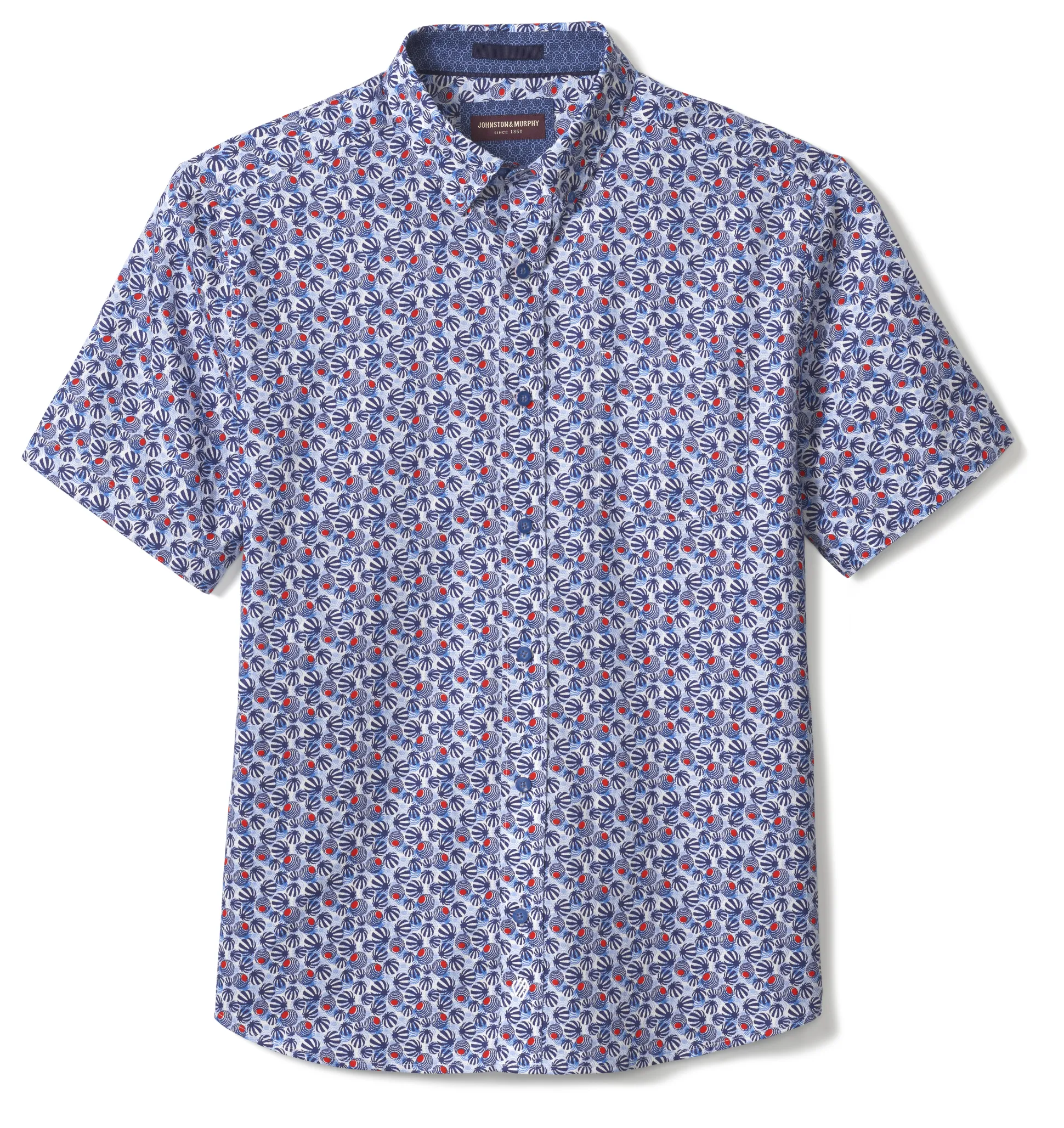 Textured Cotton Short-Sleeve Shirt