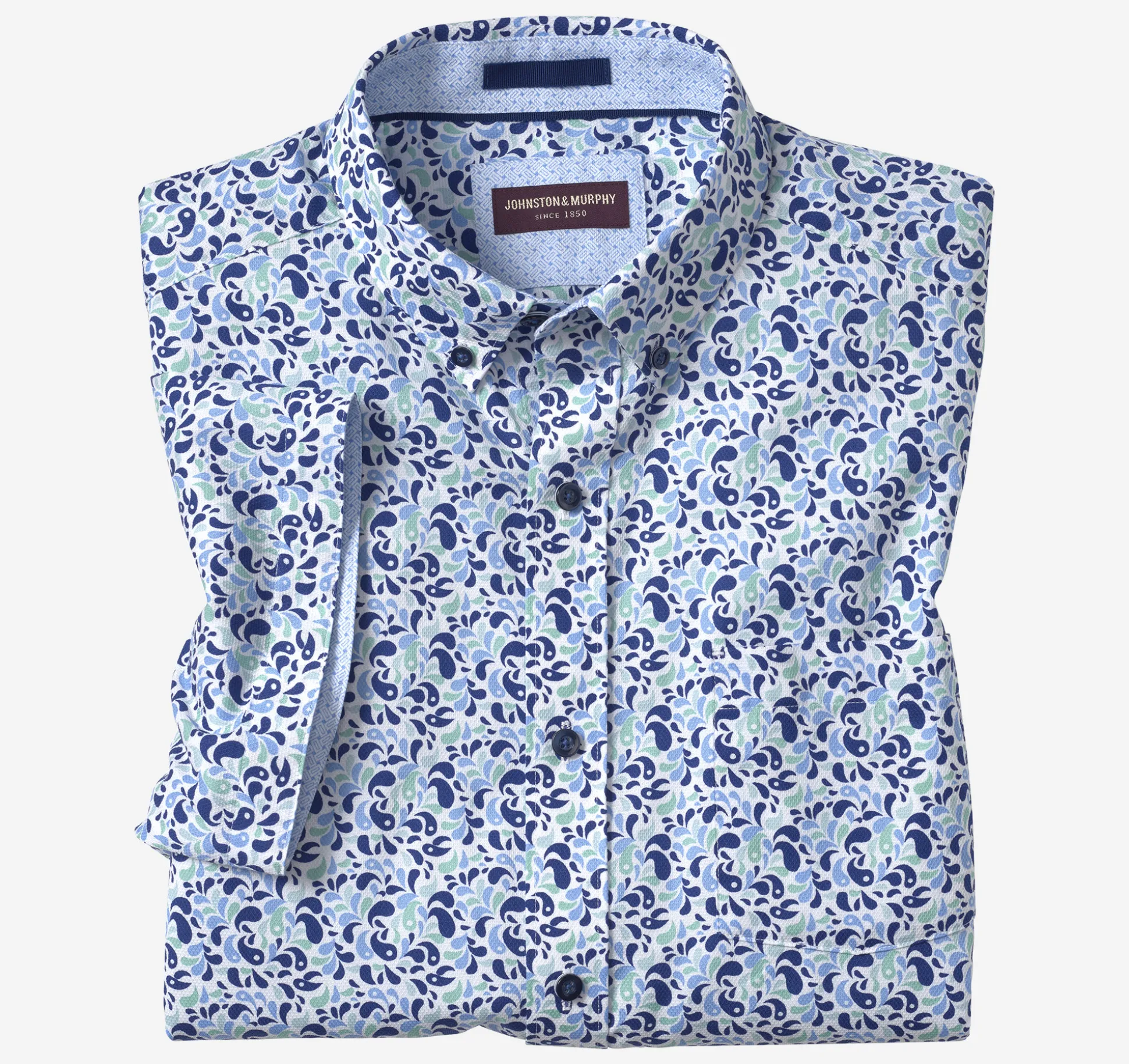 Textured Cotton Short-Sleeve Shirt