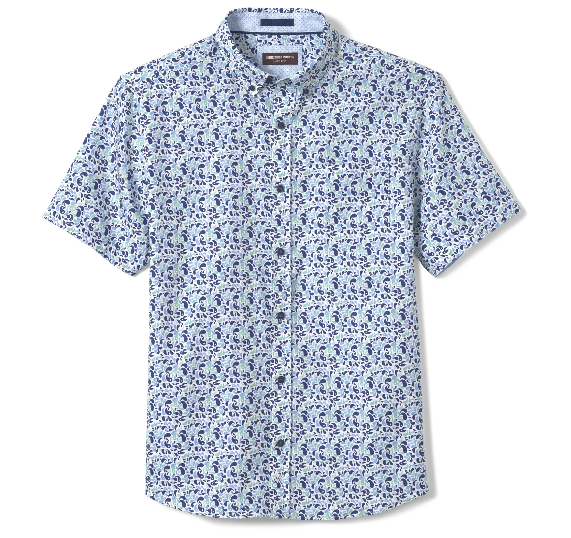 Textured Cotton Short-Sleeve Shirt