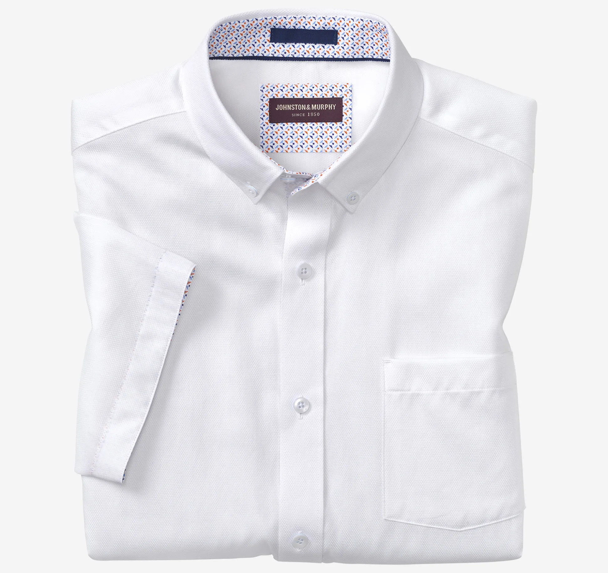 Textured Cotton Short-Sleeve Shirt