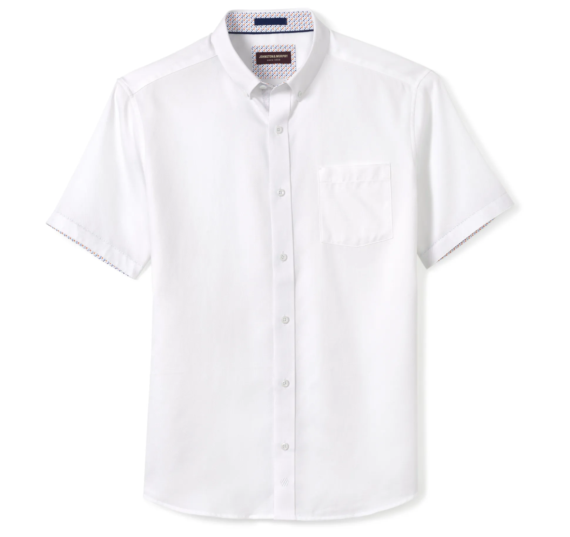 Textured Cotton Short-Sleeve Shirt
