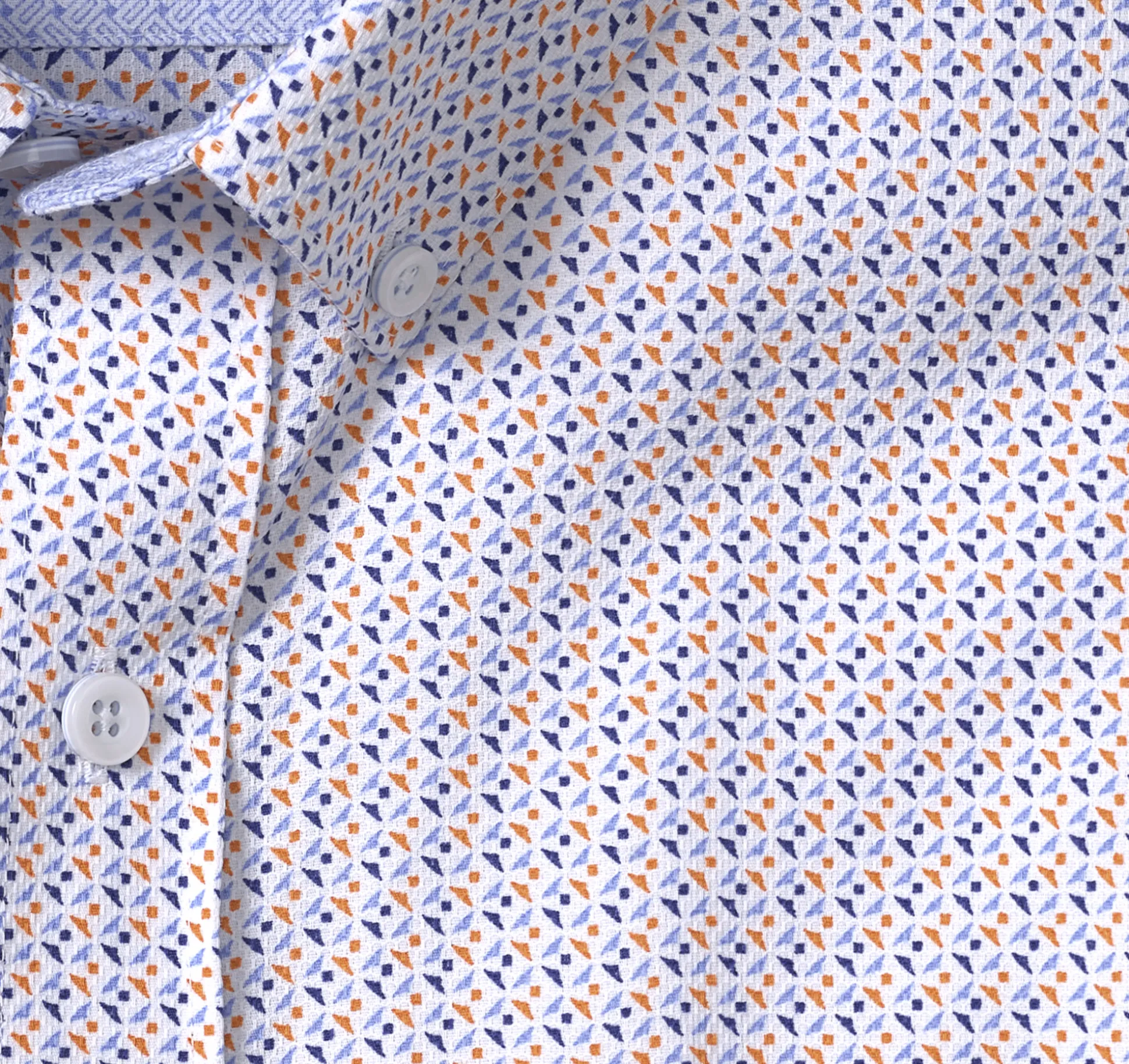 Textured Cotton Short-Sleeve Shirt