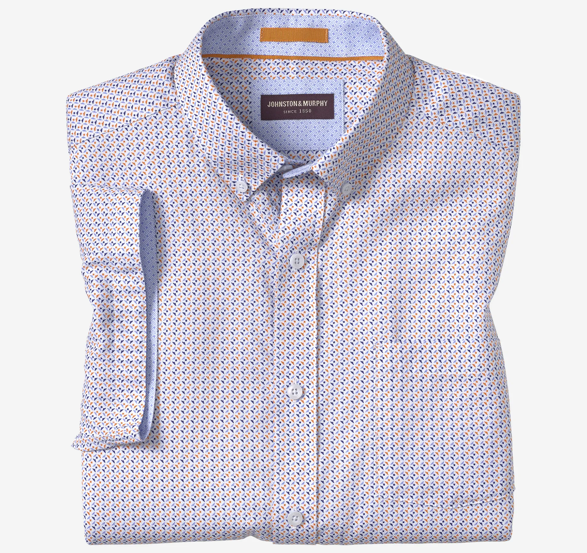 Textured Cotton Short-Sleeve Shirt