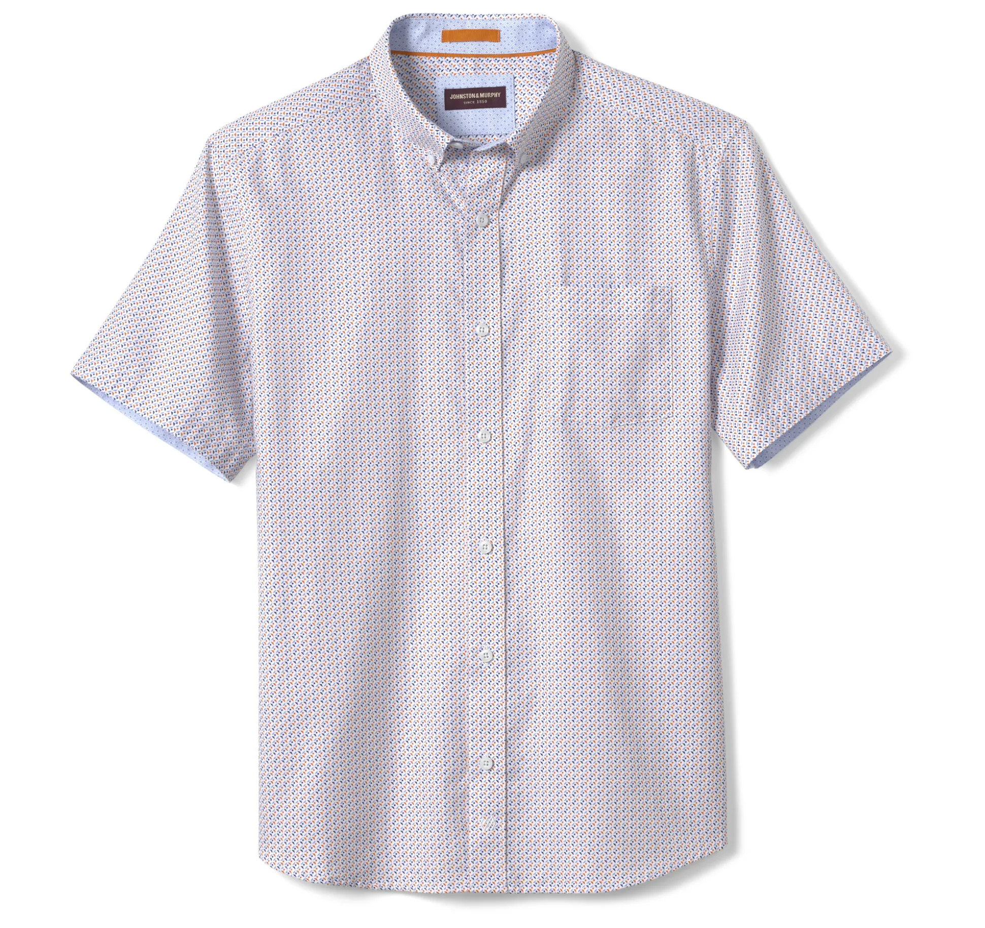 Textured Cotton Short-Sleeve Shirt